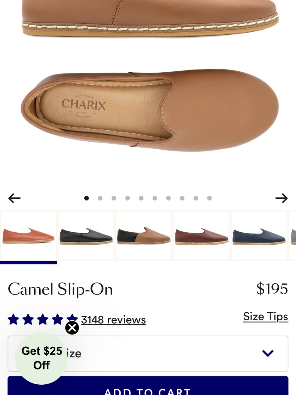 CHARIX Tan Slip-On Ballet Loafers for Women